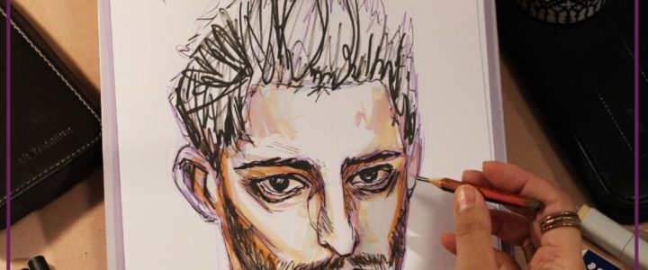 Galerie live drawing event